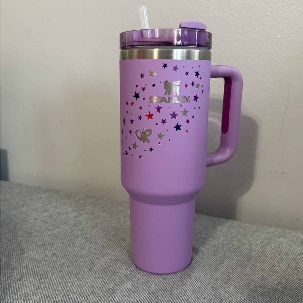 Stanley Purple Tumbler with Straw